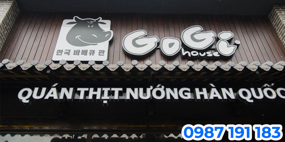 Mẫu bảng hiệu nhà hàng thịt nướng GoGi House 06