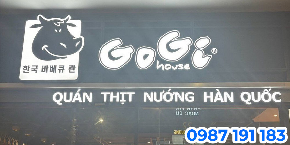Mẫu bảng hiệu nhà hàng thịt nướng GoGi House 08