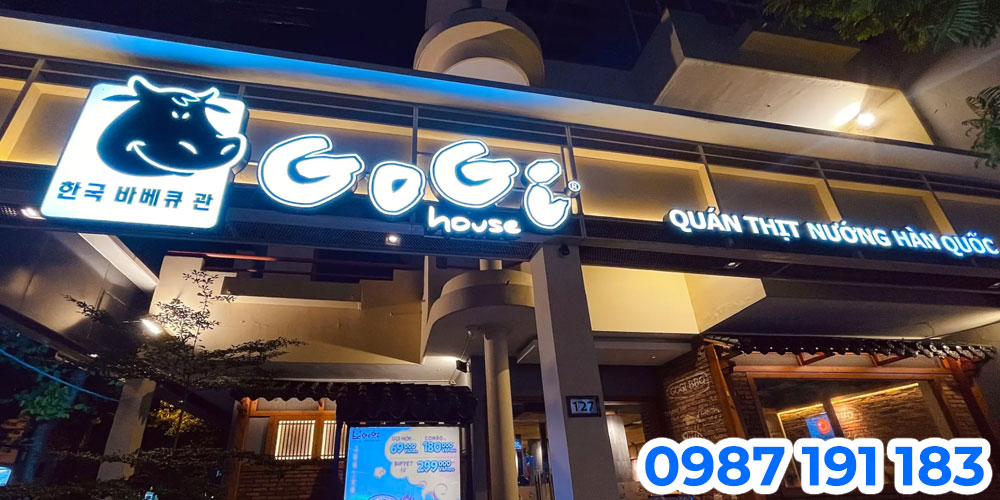 Mẫu bảng hiệu nhà hàng thịt nướng GoGi House 09