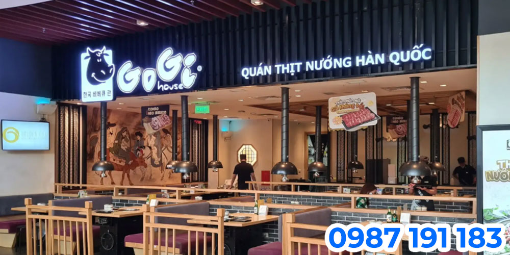 Mẫu bảng hiệu nhà hàng thịt nướng GoGi House 11
