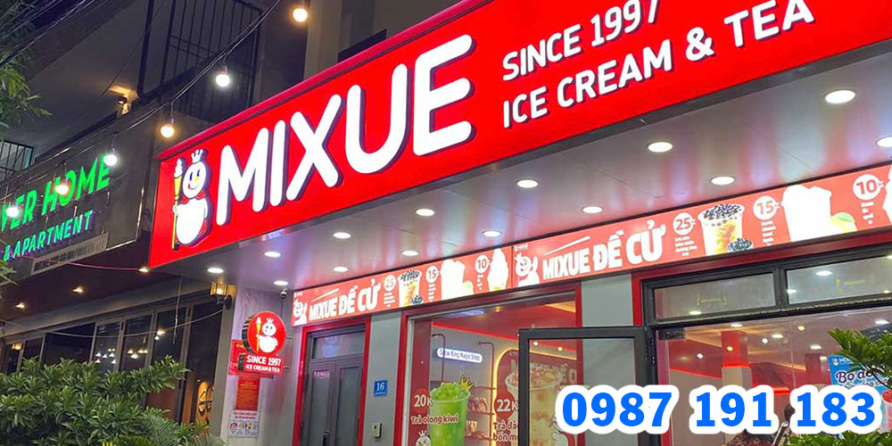 Mẫu bảng hiệu trà sữa Mixue 01