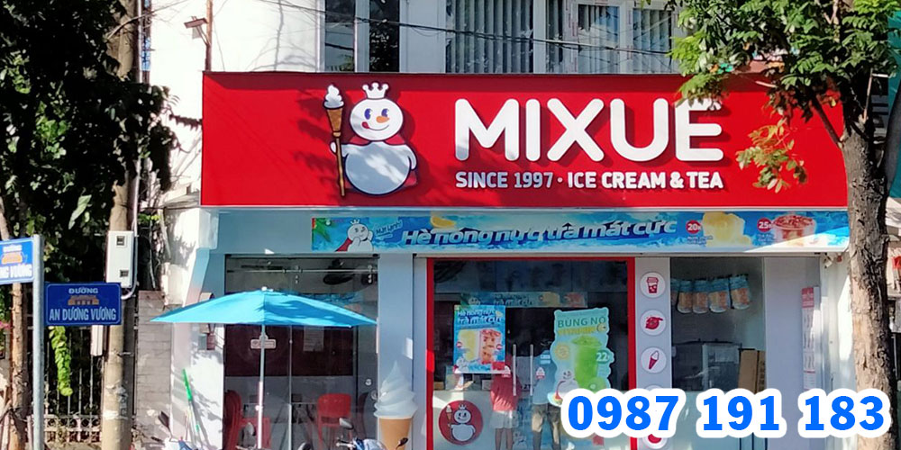 Mẫu bảng hiệu trà sữa Mixue 02