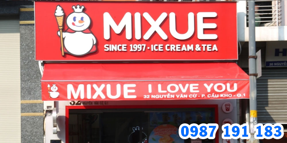 Mẫu bảng hiệu trà sữa Mixue 10