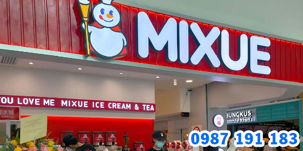 Mẫu bảng hiệu trà sữa Mixue 11