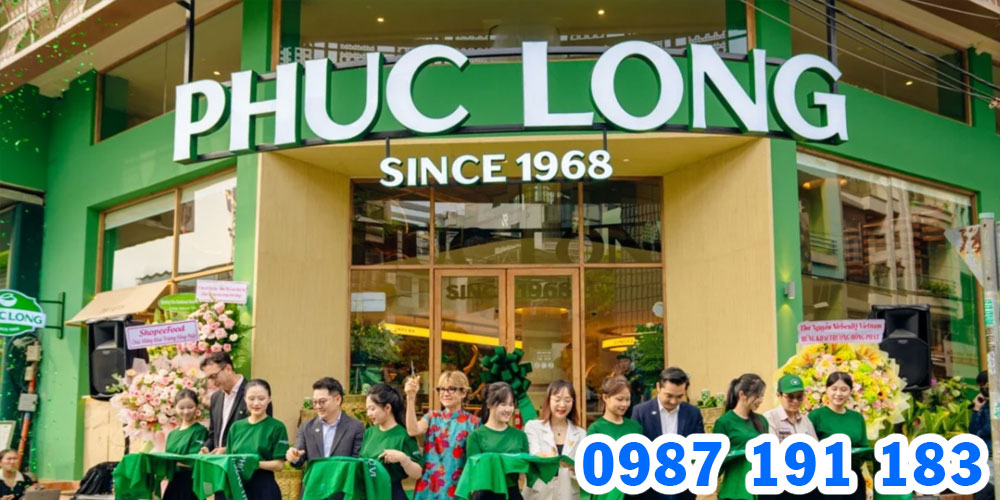 Mẫu bảng hiệu cửa hàng trà sữa Phúc Long 01