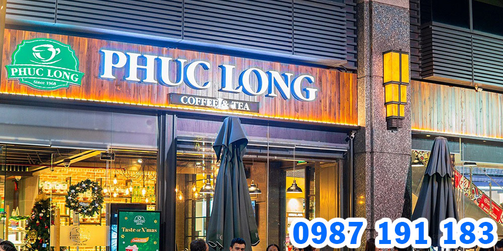 Mẫu bảng hiệu cửa hàng trà sữa Phúc Long 04