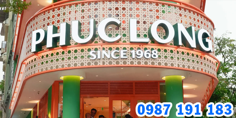 Mẫu bảng hiệu cửa hàng trà sữa Phúc Long 05