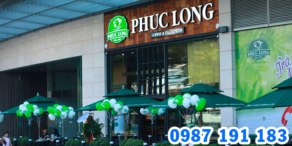 Mẫu bảng hiệu cửa hàng trà sữa Phúc Long 06