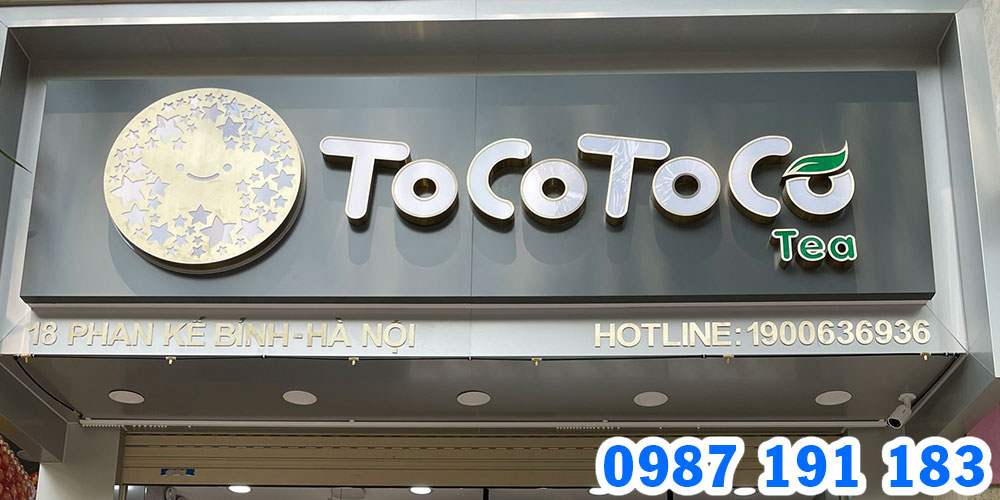 Mẫu bảng hiệu trà sữa Tocotoco 01