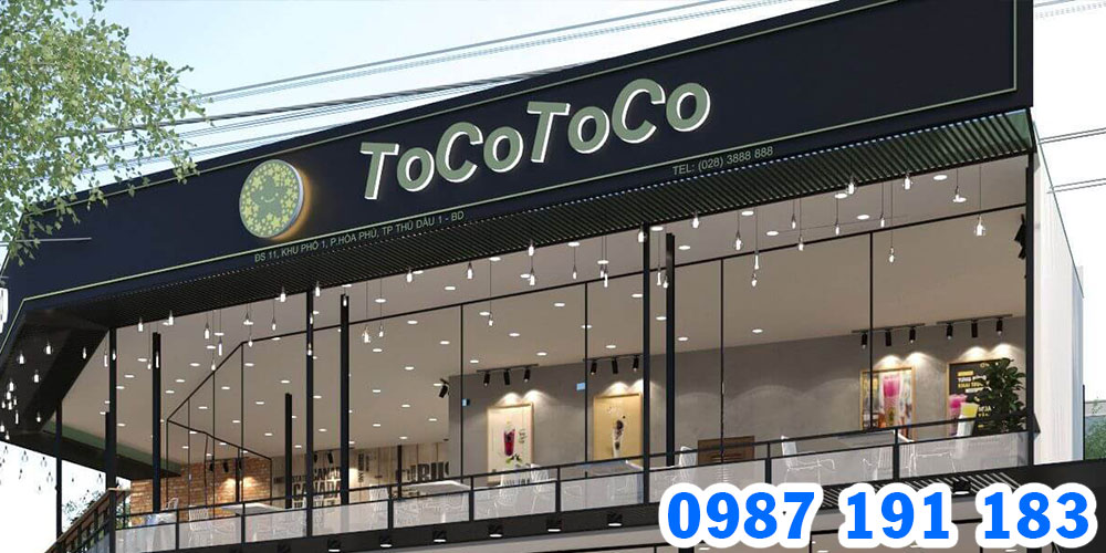 Mẫu bảng hiệu trà sữa Tocotoco 03