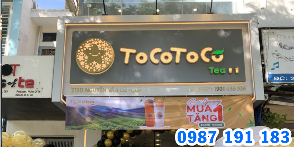 Mẫu bảng hiệu trà sữa Tocotoco 06