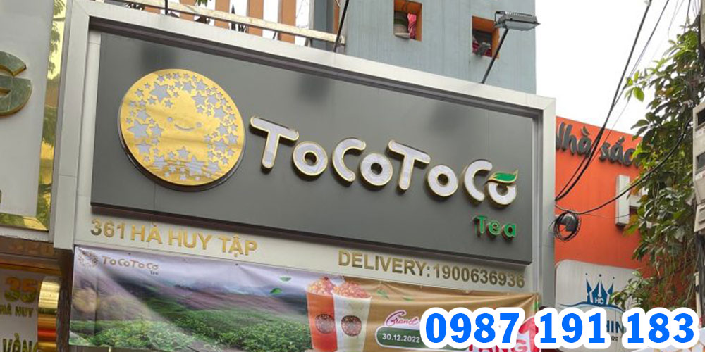 Mẫu bảng hiệu trà sữa Tocotoco 08