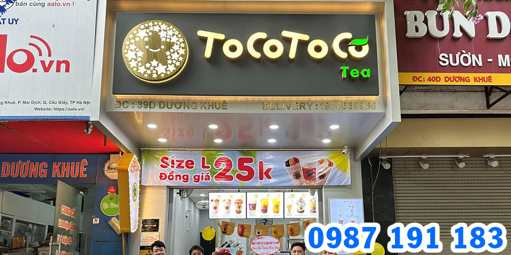 Mẫu bảng hiệu trà sữa Tocotoco 11