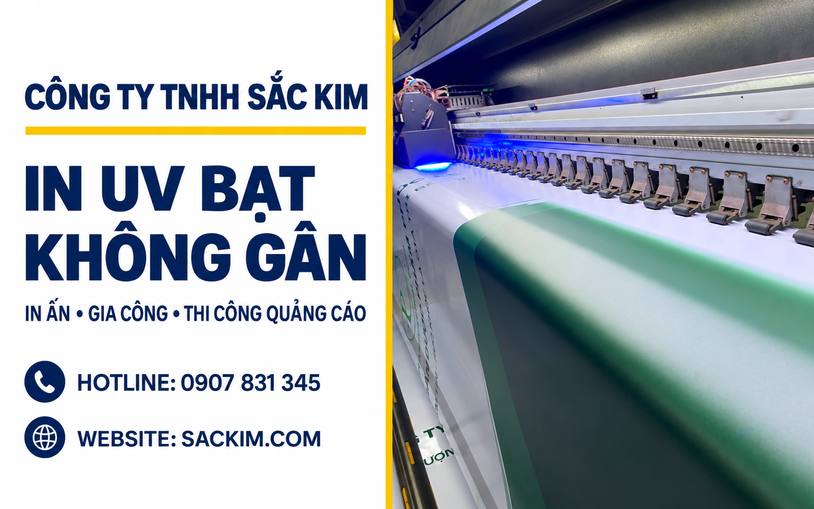 bảng giá in UV bạt không gân