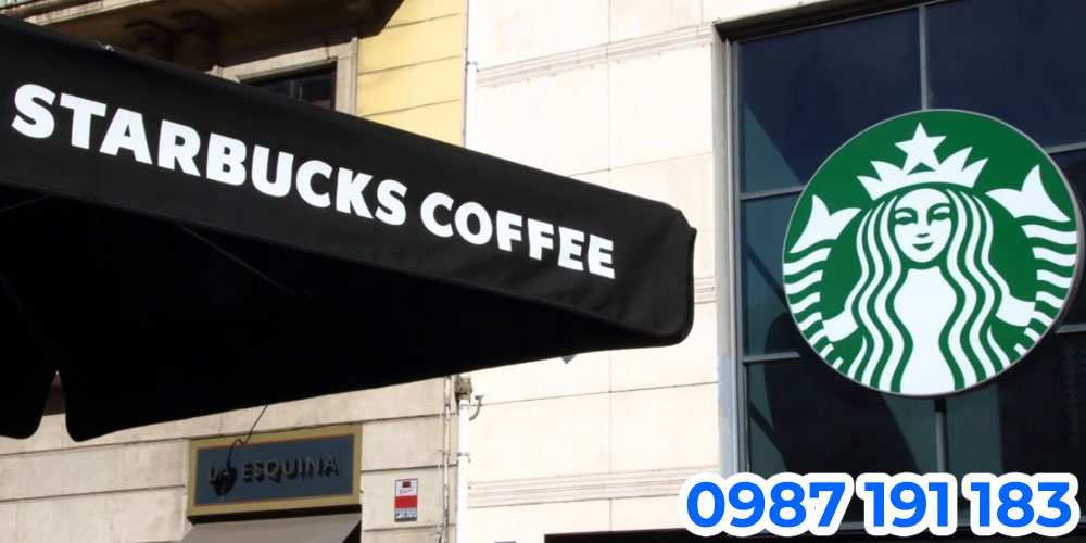 Mẫu bảng hiệu chuỗi cửa hàng cà phê Starbucks 06