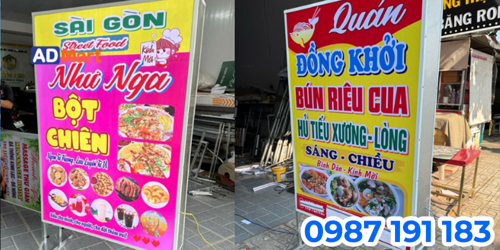 Lắp đặt biển hiệu cho quán sẽ là phương pháp quảng bá lâu dài