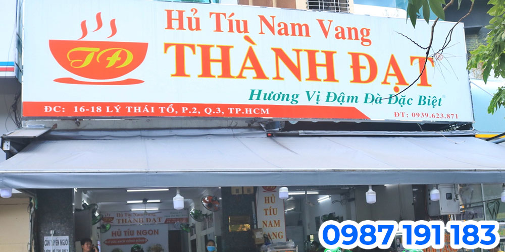 Mẫu bảng hiệu quảng cáo quán hủ tiếu nam vang tại TPHCM