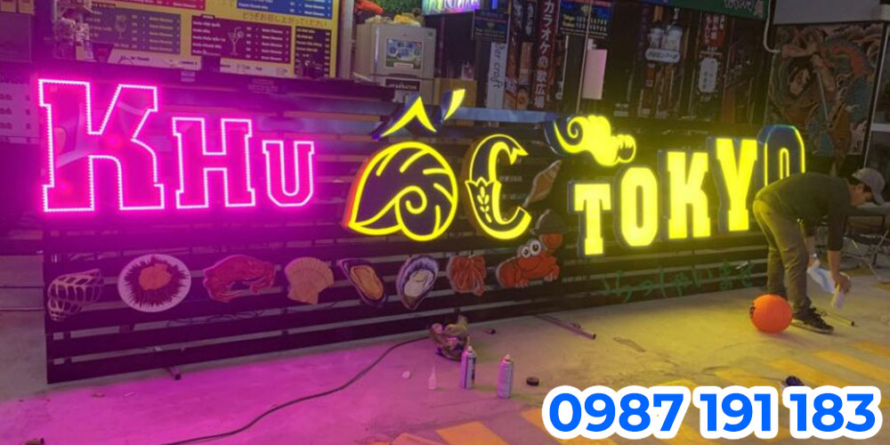 Mẫu bảng hiệu quán ốc đèn led sẽ đem lại hiệu quả kinh doanh tốt, độ bền cao