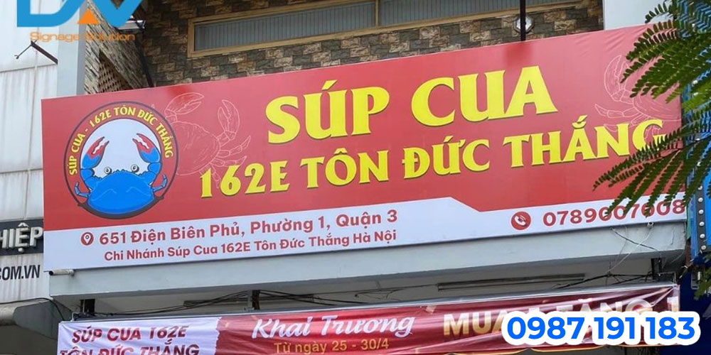 Mẫu bảng hiệu quảng cáo quán súp cua