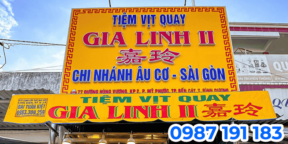 Nhận thi công bảng hiệu tiệm vịt quay thu hút khách TPHCM