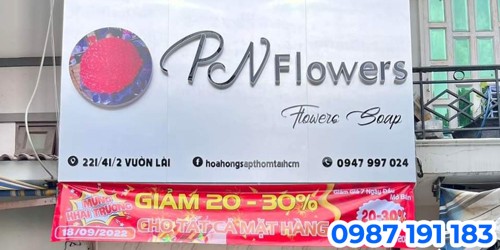 Mẫu bảng hiệu shop hoa 02
