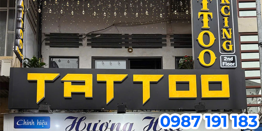 Nhận thi công bảng hiệu Tattoo xăm hình nghệ thuật đẹp TPHCM