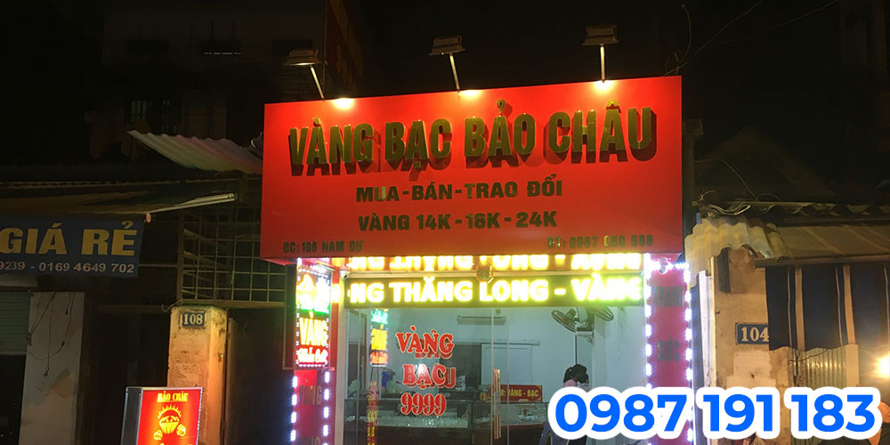 Mẫu bảng hiệu tiệm vàng 01