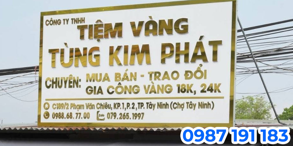 Mẫu bảng hiệu tiệm vàng 04