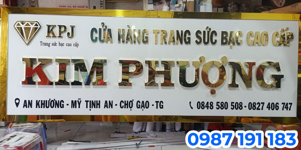 Mẫu bảng hiệu tiệm vàng là thứ không thể thiếu nếu mở tiệm kinh doanh vàng bạc