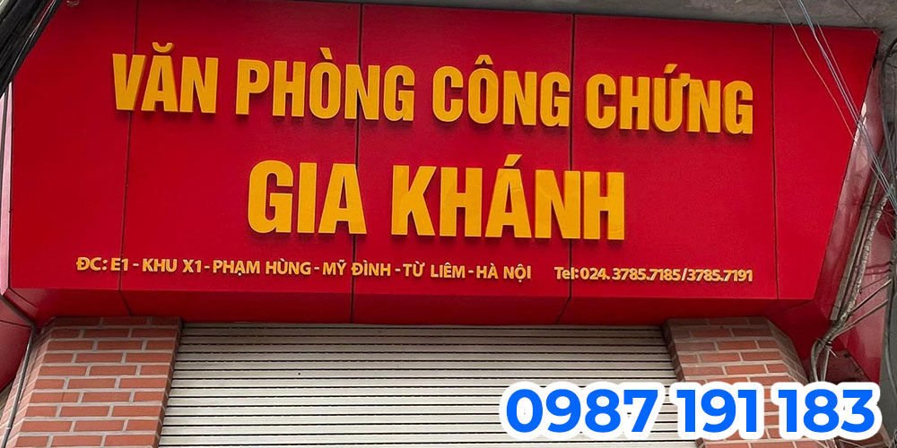 Thi công bảng hiệu văn phòng công chứng đẹp đúng quy định