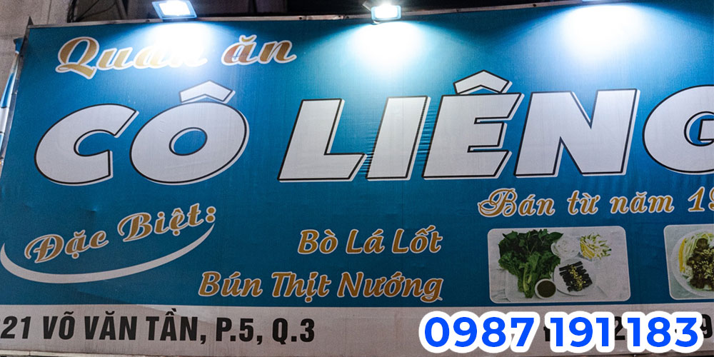 Mẫu bảng hiệu bò nướng lá lốt 01