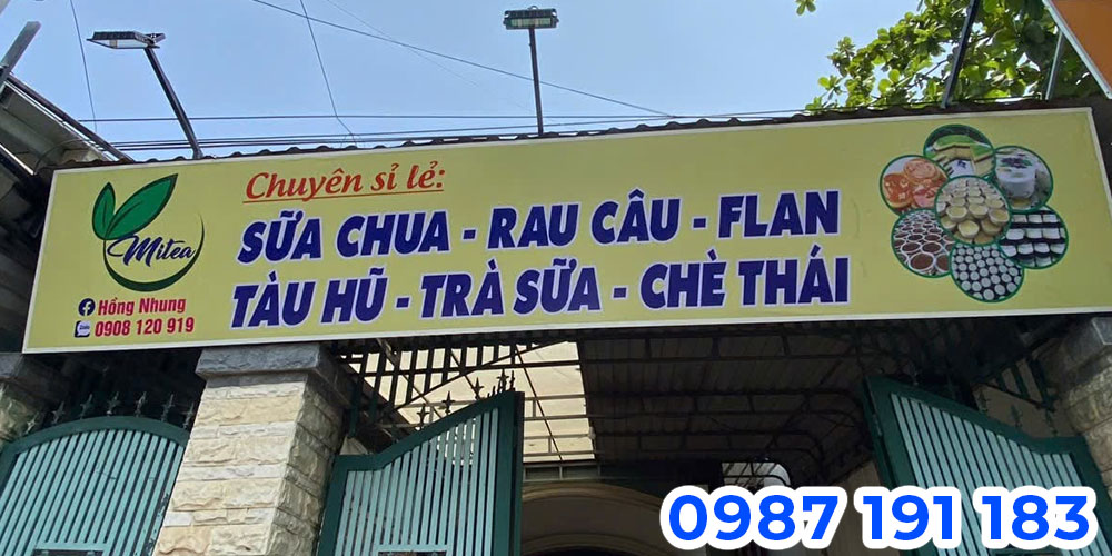 Chất liệu bạt thích hợp làm bảng hiệu quán chè lớn và giá rẻ