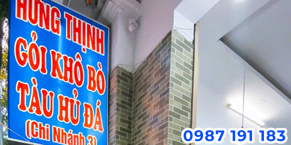 Bảng hiệu bạt hiflex có chi phí thấp với các quán tàu hũ đá